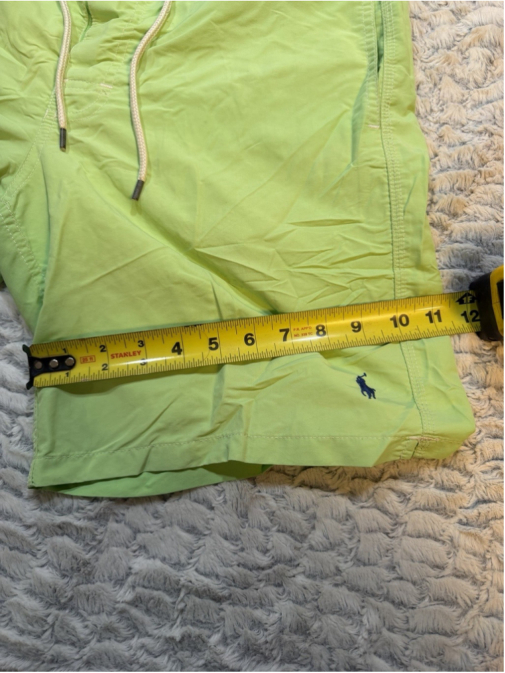 Polo Ralph Lauren Men’s Green Logo Swim Shorts Size S Drawstring Lined Elastic - Picture 3 of 10